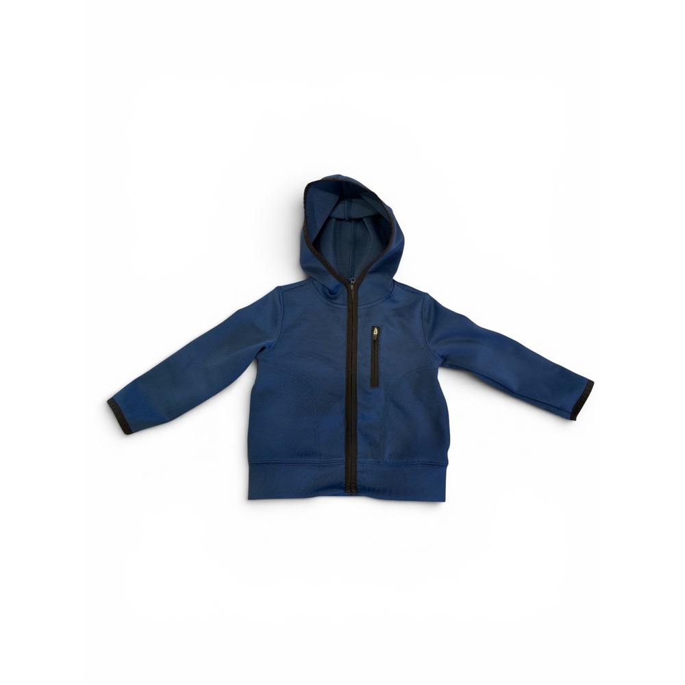 Osh Kosh Toddler 2T Blue Hooded Full Zip Soft Shell Jacket Outdoor Fall Spring